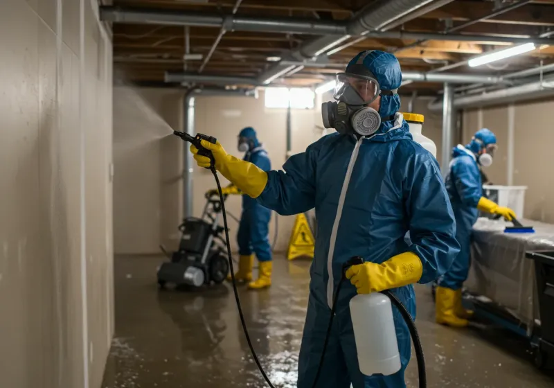 Basement Sanitization and Antimicrobial Treatment process in South Padre Island, TX