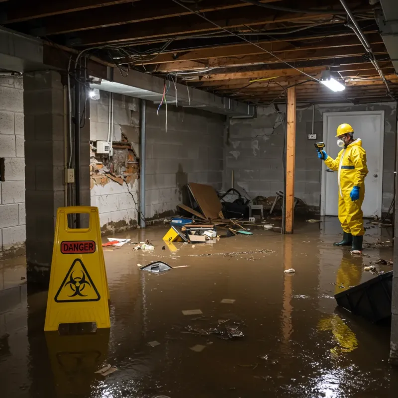 Flooded Basement Electrical Hazard in South Padre Island, TX Property